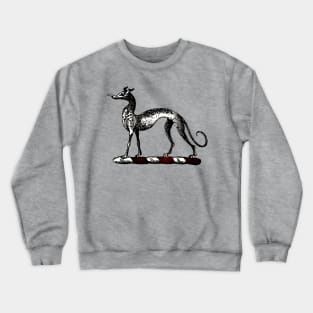 Heraldic Crest Standing Greyhound Coat of Arms Crewneck Sweatshirt